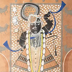 Memory Lines | Indian Antique Painting | Srinathji  ( With Frame) 