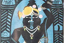 Memory Lines | Indian old Painting | Srinath ji  ( With Frame) 
