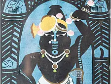 Memory Lines | Indian old Painting | Srinath ji  ( With Frame) 