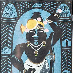 Memory Lines | Indian old Painting | Srinath ji  ( With Frame) 