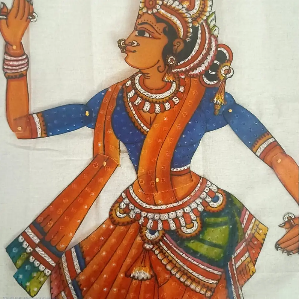 Handmade leather puppet- radha