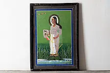 Memory Lines | Indian Antique Painting | Vallabhacharya (With Frame) 