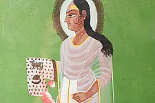 Memory Lines | Indian Antique Painting | Vallabhacharya (With Frame) 