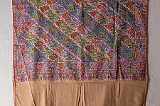 Pasham ~ Pure Pashmina Kani Shawl - Sozni Embroidered