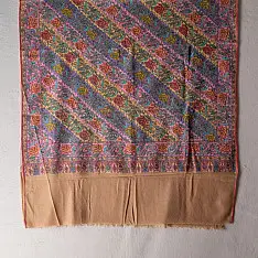 Pasham ~ Pure Pashmina Kani Shawl - Sozni Embroidered