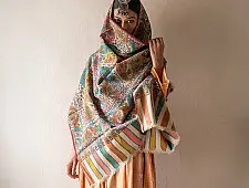 Pasham ~ Pashmina Kani Shawl With Sozni Embroidery 