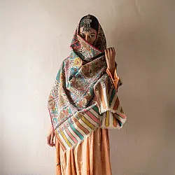 Pasham ~ Pashmina Kani Shawl With Sozni Embroidery 
