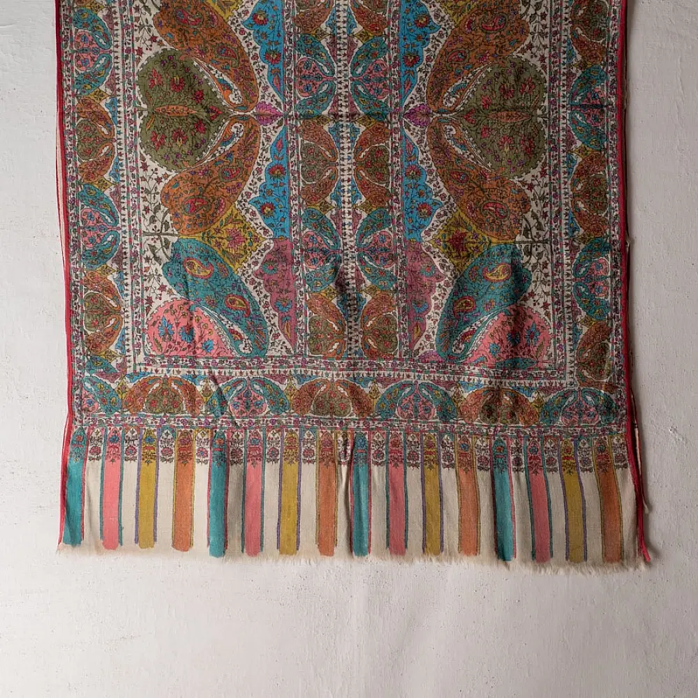 shop Pashmina Kani Shawl With Sozni Embroidery