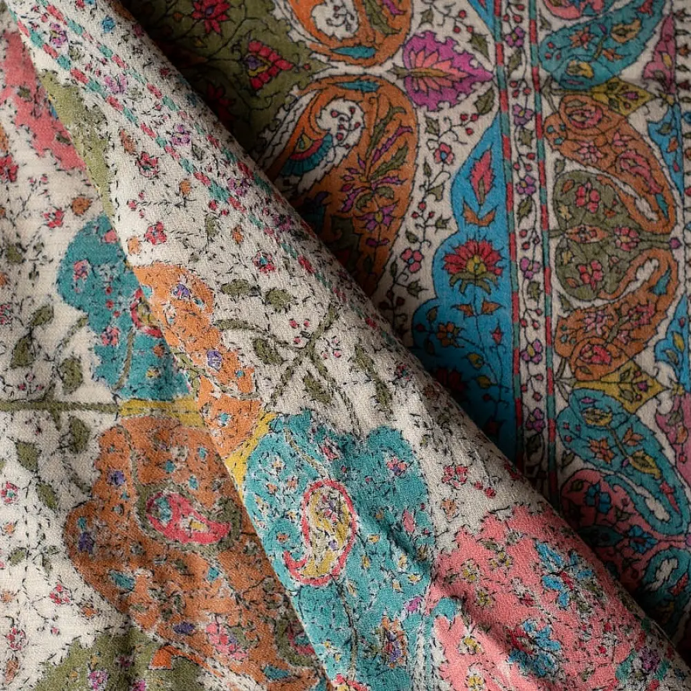 shop Pashmina Kani Shawl With Sozni Embroidery