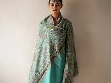 Pasham ~ Pashmina Kani Woolen Shawl & Sozni Embroidery 