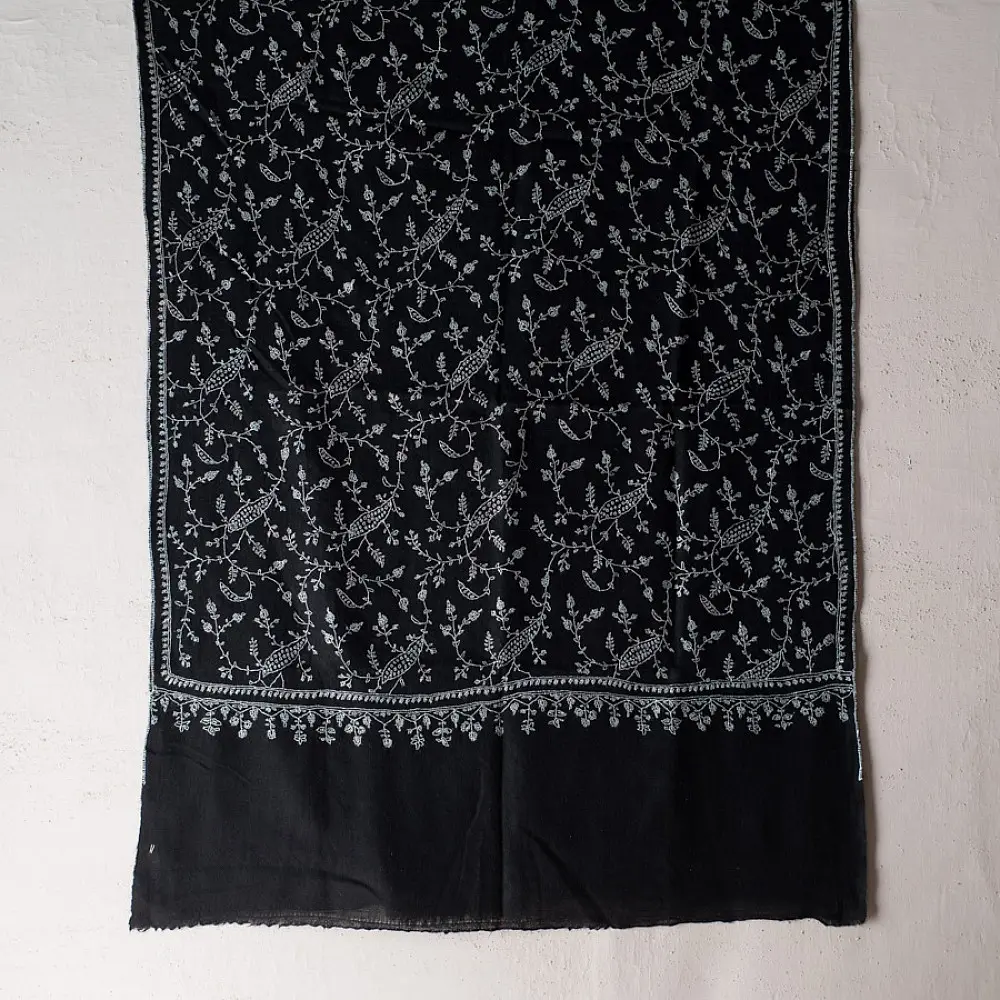shop Pure Pashmina Sozni Embroidered Woolen Stole