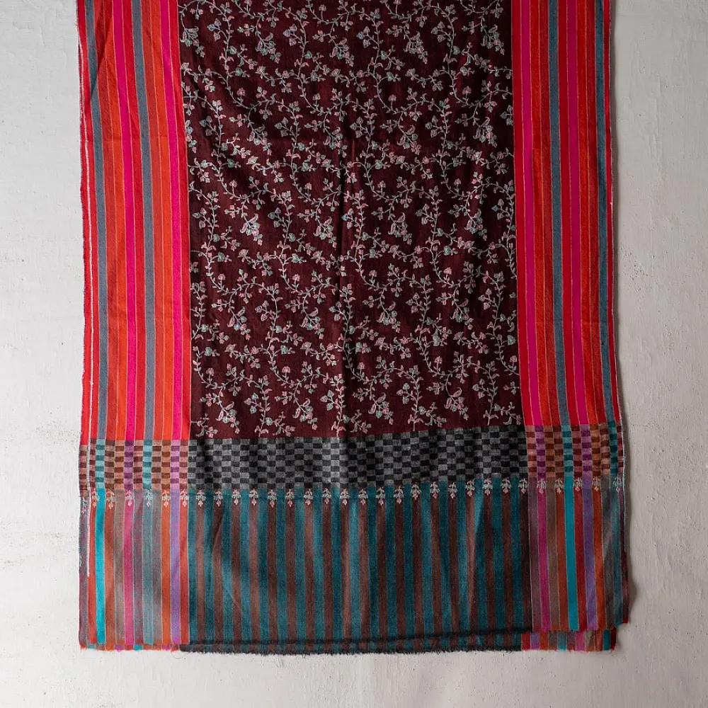 shop Pashmina Sozni Embroidered Woolen Stole