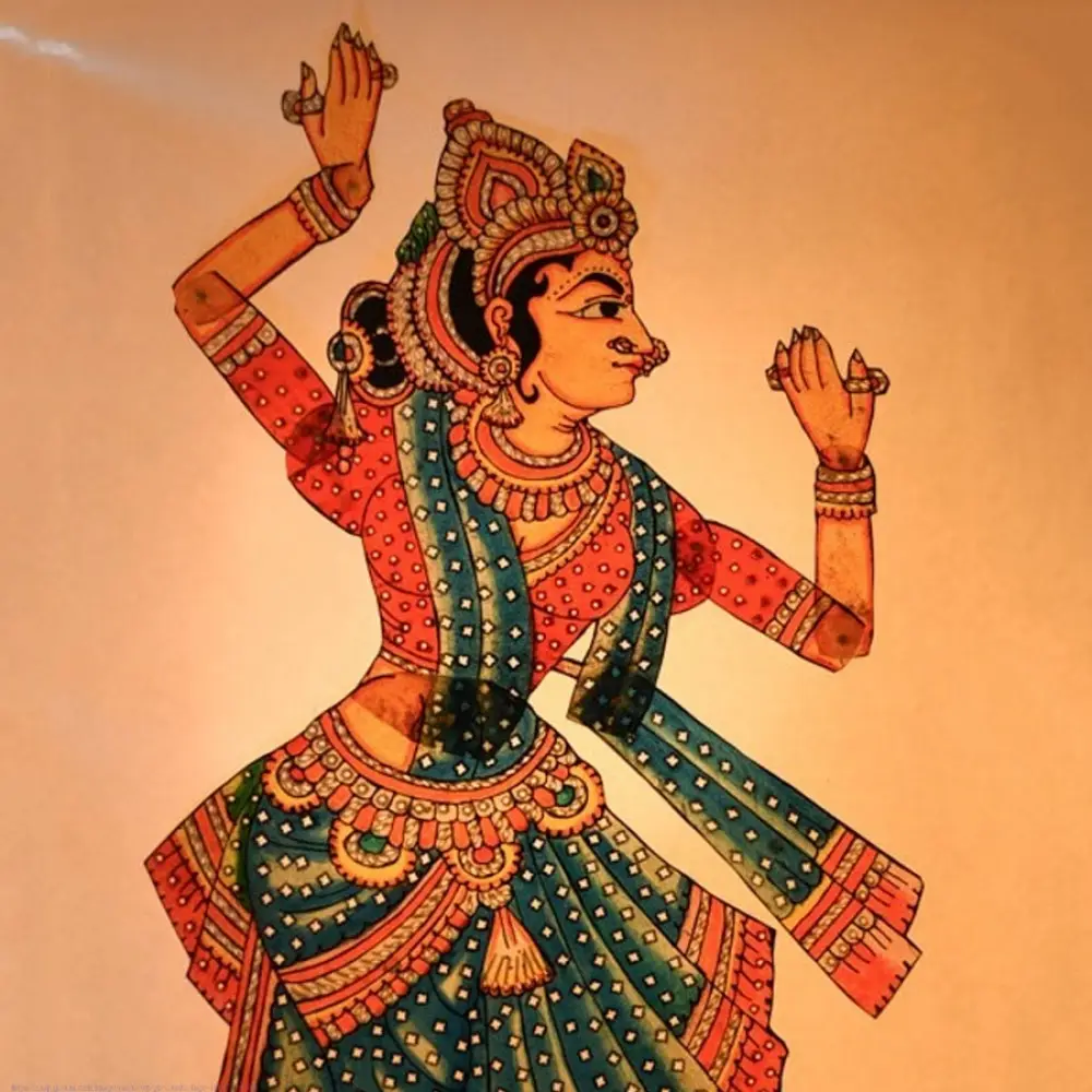 Handmade leather puppet- radha