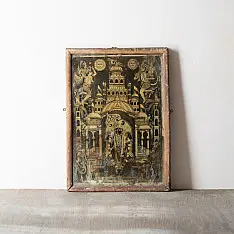 Memory Lines | Indian Antique Print | ranchhod ji  ( With Frame) 