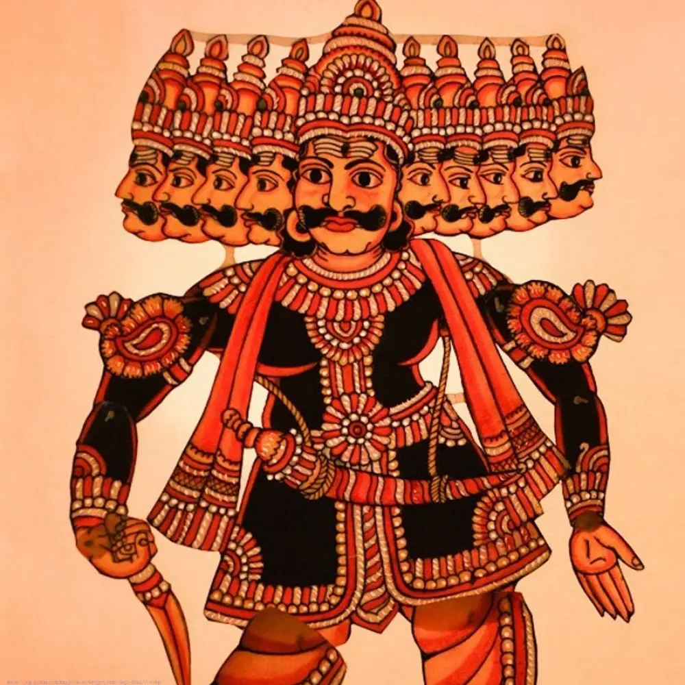 Handmade leather puppet- raavan -6