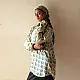 cream and indigo ajrakh cotton shirt floral bud buti block print hand block printed relaxed fit artisanal shirt men women unisex sustainable fashion