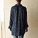 deep indigo blue ajrakh cotton shirt geometric diamond jaal block print madder red accents hand block printed relaxed fit artisanal shirt men women unisex sustainable fashion