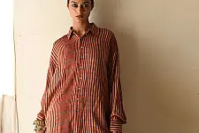 Itr . इत्र | Indigo Modal Silk Shirt - Beam | Unisex