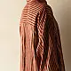 terracotta red and brown ajrakh cotton shirt vertical striped block print hand block printed relaxed fit artisanal shirt men women unisex sustainable fashion