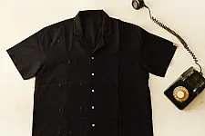 Tangaliya Handloom Shirt ~ Pure Cotton | Unisex | Black