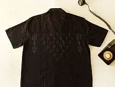 Tangaliya Handloom Shirt ~ Pure Cotton | Black