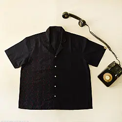 Handwoven Tangaliya  Shirt ~ Pure Cotton | Red Dots