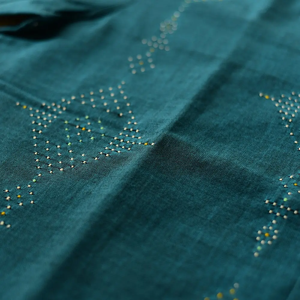 buy Tangaliya Handwoven Unisex Shirt Blue colour