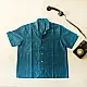 buy Tangaliya Handwoven Unisex Shirt Blue colour