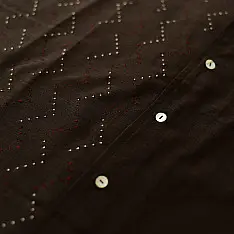 Tangaliya Handwoven Shirt ~ Free Size | Black 