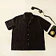  Tangaliya Handwoven Shirt in Black colour