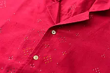 Handwoven Tangaliya Shirt ~ Pure Cotton | Pink Colour