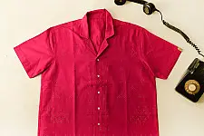Handwoven Tangaliya Shirt ~ Pure Cotton | Pink Colour