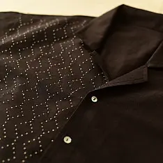 Handwoven Tangaliya Black Shirt ~ Unisex | Free Size