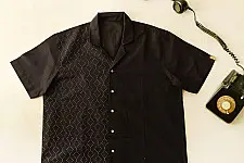 Handwoven Tangaliya Black Shirt ~ Unisex | Free Size