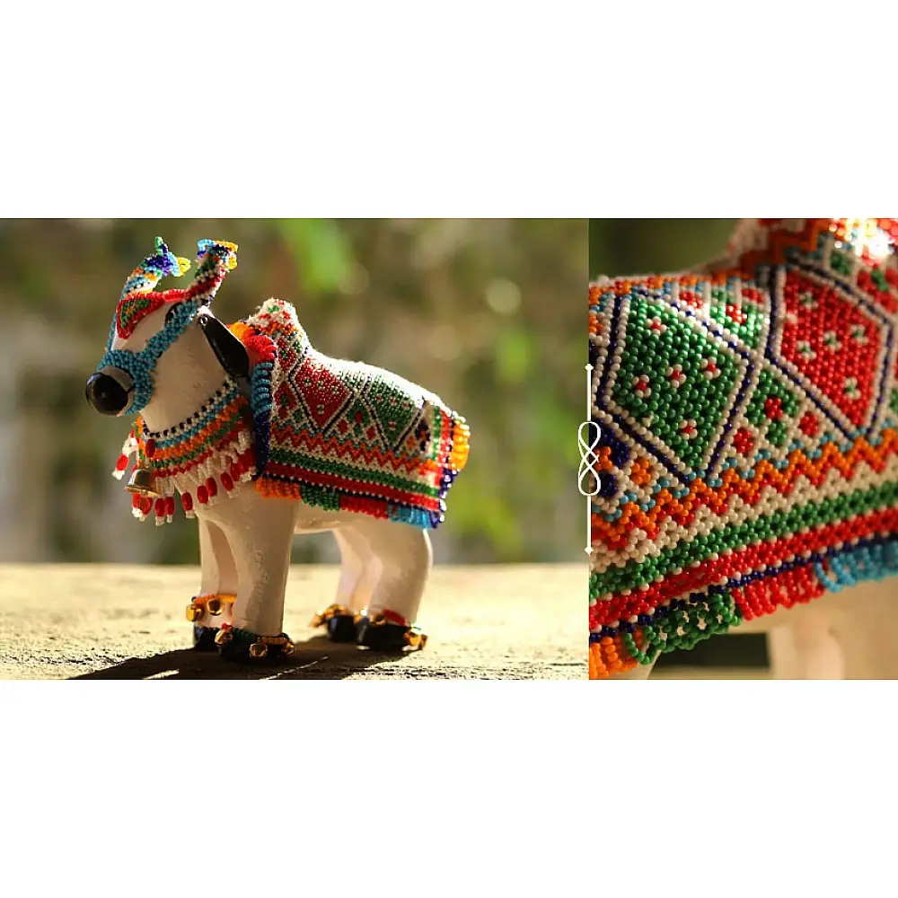 shop handmade bead cow