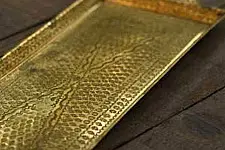 Ahar ✽ Brass ~ Serving Tray  (13.5 x 5 x 0.7 inch )