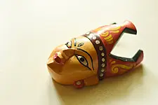 Handmade Wooden Mask - Tribal Woman