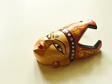 Handmade Wooden Mask - Tribal Woman