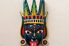 Handmade Wooden Mask ~ Kaali