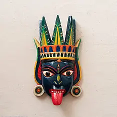 Handmade Wooden Mask ~ Kaali
