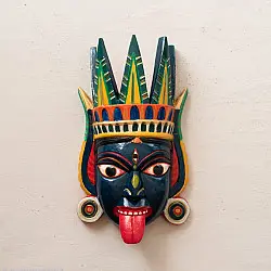 Handmade Wooden Mask ~ Kaali