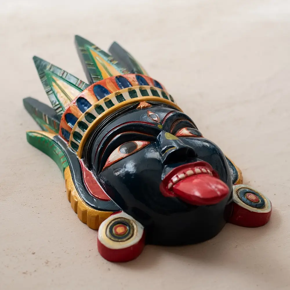 shop handmade wooden mask - kaali