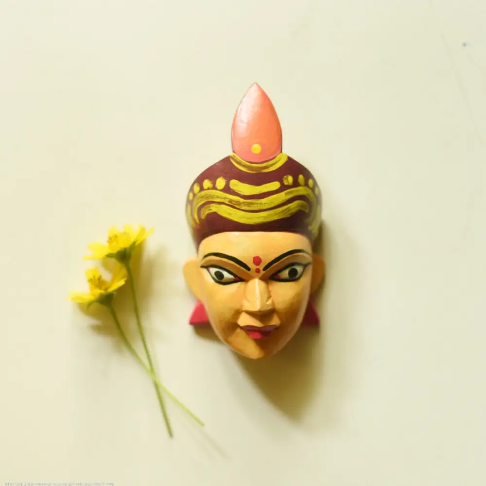hand painted wooden mask - Tribal-women
