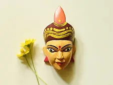 Handmade Wooden Mask - Tribal Woman (A)