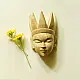 wooden mask from bangal - tribal women