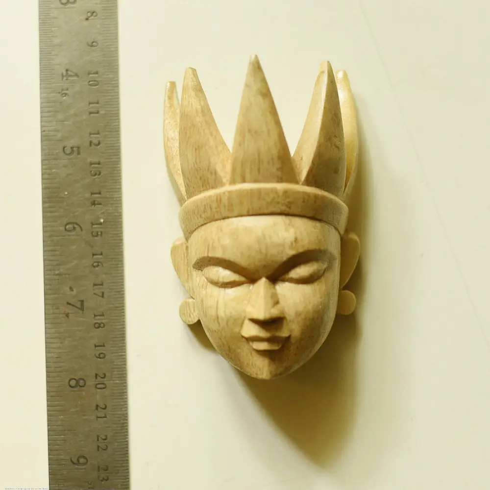 wooden mask from bangal - tribal women