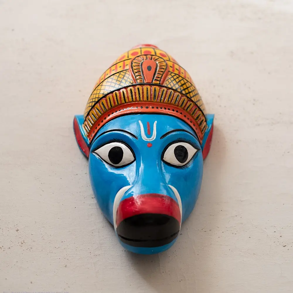 shop handmade wooden mask - Varaha Avatar