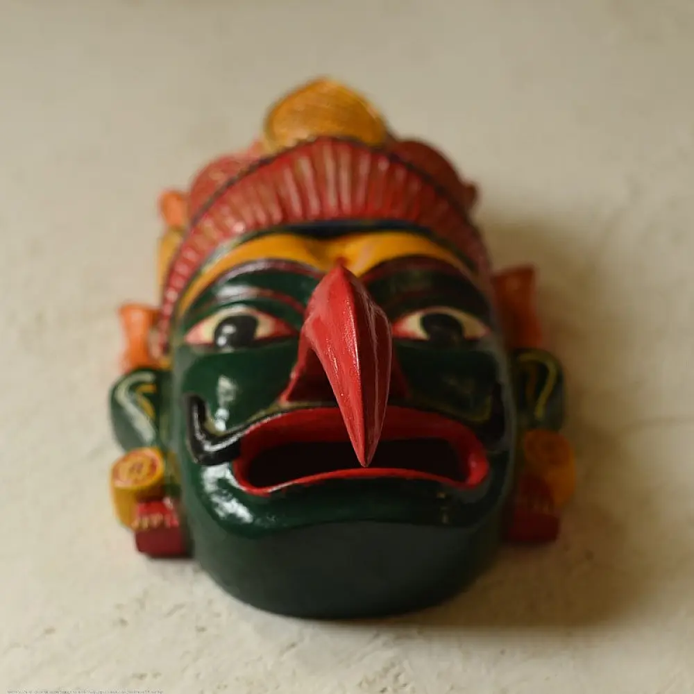 shop Handmade Wooden Wall Hanging - Garuda Mask