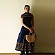 shop Ajrakh Natural Dyed ~ Long Wrap Around Cotton Skirt