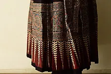 Flowers in a River : Ajrakh Prints  Wrap Around Skirt | Natural Dyed | Pure Cotton